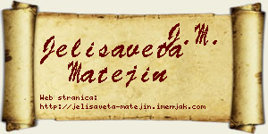 Jelisaveta Matejin vizit kartica